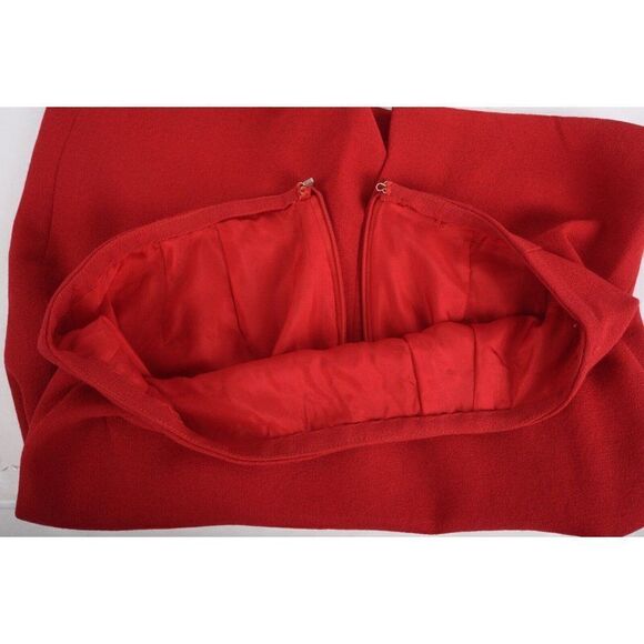 Jennifer Jane Womens Red Skirt Suit Set Blazer Jacket US 8 - Picture 13 of 14